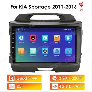 4G LTE Pro Kia Sportage 3 SL 2010 - 2016 Auto Rádio Multimediální Video Přehrávač, GPS Navigace pro Android 10 Č. 2din 2 din dvd
