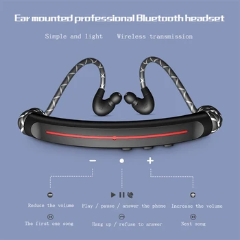 5.0 Bluetooth Sluchátka Sportovní Sluchátka Magnetický Bezdrátový Headset Stereo Sluchátka Hudební Kovové Sluchátka S Mikrofonem Pro Všechny Telefony
