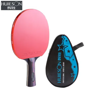 5-hvězdičkový Double Face Pupínky-v uhlíku bat stolní tenis raketa s gumové pingpong pádlo, krátké, dlouhé rukojeti stolní tenis rackt