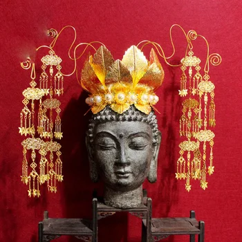 5 Návrhy Bůh Buddha Vlasů Čelenka Vlasy Kus pro Zasvětit Nesmrtelný Buddha Vlasy Koruna Kus Velké nebo Malé Velikosti