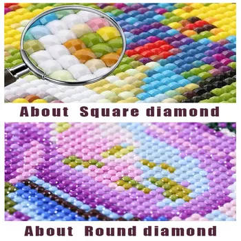 5d diamond malování veverka květinový vzor domácí dekoraci plné náměstí vrták diamond mozaika řemesla 3d kolo diamond