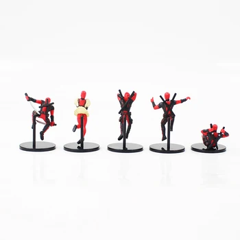 5kusů/hodně Avengers Deadpool Pohár Dekorace Toy Superhrdina Mini Roztomilá Figurka PVC Akční Obrázek Sběratelskou Model Panenka