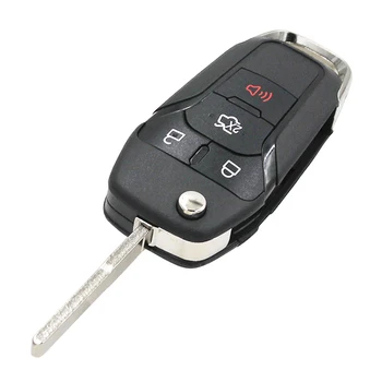 5kusů/lot 3+1/4 Tlačítka Flip Dálkový Klíč, Bezklíčové Fob 315MHz 49 čip Hitag pro pro Ford Fusion 2013-FCC ID: N5F-A08TAA HU101