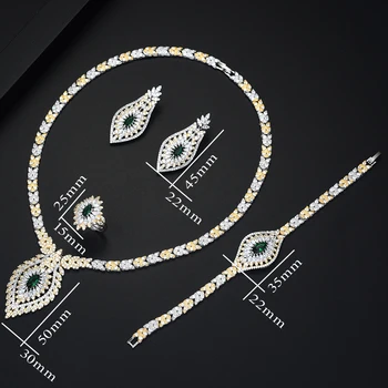 8 Nové Jiskření Vody Drop Tvaru Crystal Šperky Sady S Vysokou Kvalitou Kubické Zirkony 4ks Svatební Kamene Žen Šperky Set S436
