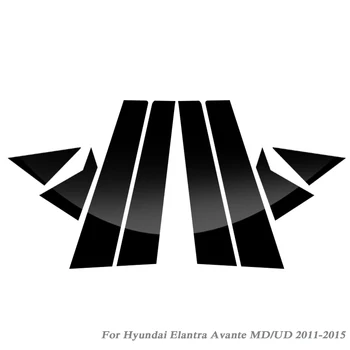 8ks Auto Styling Pro Hyundai Elantra Avante MD/UD 2011-Auto, Okno, Čalounění Nálepka Prostředním Sloupci Samolepky z PVC, Auto Příslušenství