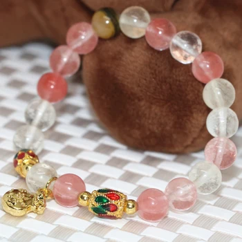 9 typy žen náramek multicolor meloun quartz crystal 6mm 8mm kulaté korálky náramek, přívěsek, přívěsky diy šperky 7.5 inch B2112