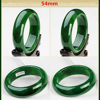AAA krásné Ženské náramek Čínský Zelený ručně vyřezávané náramek 54mm-65mm KYY8737