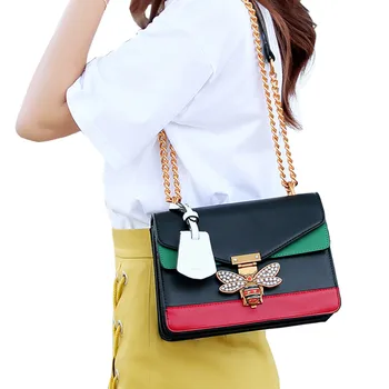 Aelicy módní pu kůže ženy značkové tašky luxusní vysoce kvalitní řetězy falešné značkové kabelky crossbody tašky pro ženy 1124