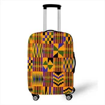 Africké Tištěné kryt zavazadlového žen kufr ochranné kryty proti prachu, Voděodolná Elastická cestovní brašna kryt