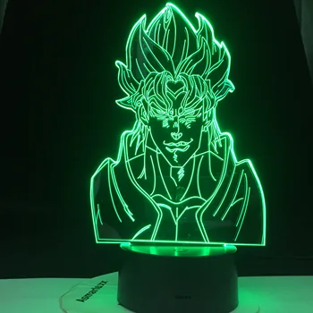 Akrylové Noční Lampa Anime JoJos Bizarre Adventure pro Ložnice Dekor Světla, Dotykový Senzor, Barevné Stolní Led Noční Světlo Dio Obrázek