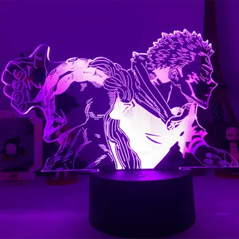 Anime Jujutsu Kaisen Led Noční Světlo Ryomen Sukuna Lampa pro Ložnice Dekor Dárek k Narozeninám Světlo Jujutsu Kaisen Gadget