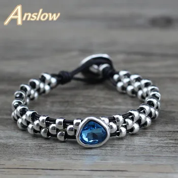 Anslow 2019 Módní Šperky Hot Prodej Nejlepší Prodej Ručně vyráběné DIY Kouzlo Strand Korálky Kožené Náramky Pro Ženy Dárkové LOW0736LB
