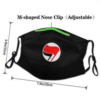 Antifašistické Logo Antifašistické Fla DIY maska na obličej, móda mascarilla con filtro reutilizable mascarillas de tela lavables con filtro