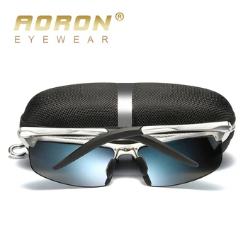 AORON Muži/Ženy Polarizované sluneční Brýle Venkovní Sportovní Jízdy Sluneční Brýle Hliníkový Rám UV400 Zrcadlo Objektiv S Původní Případě