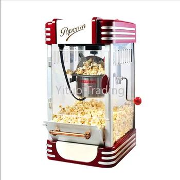 Automatické obchodní popcorn stroj 330W high-výbušné sazby z nerezové oceli non stick pánev stánek malý popcorn stroj