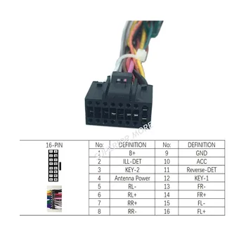 Autorádio Kabel Adaptér pro CHERY A3 E5 Fulwin 2 Kabelového svazku Navi Dvd Android Audio Media Player 16pin Konektor Napájení Zásuvka