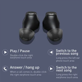 Baseus WM01 TWS Bluetooth Sluchátka Pravda Bezdrátová Sluchátka Bass Stereo Sluchátka Headset s Mikrofonem Pro iOS, Android OPPO špunty