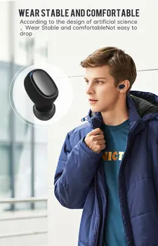 BASIKE TWS Bezdrátová Bluetooth Sluchátka S Mikrofonem hi-fi Sportovní Voděodolná Sluchátka s mikrofonem Stereo Sluchátka Handsfree Sluchátka Pro Všechny Telefon