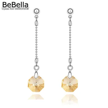 BeBella ženy crystal dlouhý přívěsek náušnice s Krystaly od Swarovski