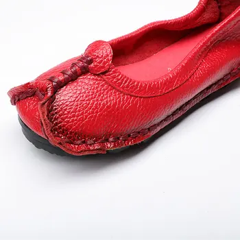 BEYARNE2019 Dámské Boty z Pravé Kůže Mokasíny Ženy, Smíšené Barvy, Ležérní boty Ručně vyráběné Měkké Pohodlné Boty Ženy FlatsE363