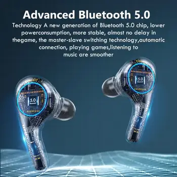 Bezdrátová Sluchátka s LED Displejem TWS Bluetooth Sluchátka Šumu hi-fi Stereo Sluchátka Sportovní Vodotěsné Sluchátka
