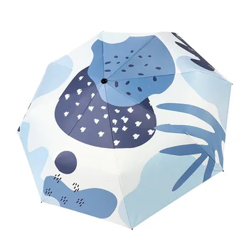 BLA Ručně Malované Jahodový Vzor Světla Mini Malý Deštník Pět Kapesní Skládací Deštník Pro Ženy, Dívka UV Deštník YD200230