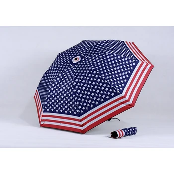 BLA Tvůrčí Vlastní Americkou Vlajku Skládací Deštník, Déšť, uv záření Vysoce Kvalitní Deštník Pro Ženy Větruodolný Deštníky, Slunečníky YS281