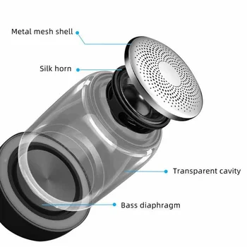 Bluetooth Bezdrátové Reproduktory Vodotěsné Stereo Sloupec Přenosný Reproduktor Romantické Barevné Světlo Podpora TF Karet s Mikrofonem
