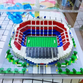 BS 9912-2 Španělsko Barcelona Football Club Camp Nou 3D Model Diamond Stavební Malé Bloky, Cihly Hračky pro Děti bez Krabice