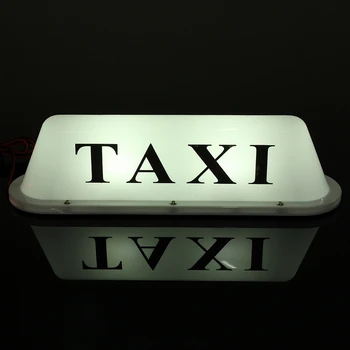 Bílé Vodotěsné Taxi netic Základní Střešní Auto, Taxi LED Znak Světlo Lampa 12V PVC