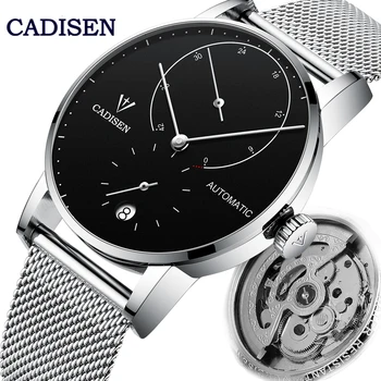 CADISEN Design Top Značky Luxusní Pánské Hodinky Automatické Mechanické Hodinky Podnikání, Volný čas, 5ATM, Vodotěsné Kalendář Mužný