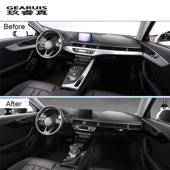 Car Styling Pro Audi A4 B9 A5 Centrální ovládání Řadicí Panelu Zařízení Handrest Vody cup Kryt Samolepky Interiéru, Auto Příslušenství