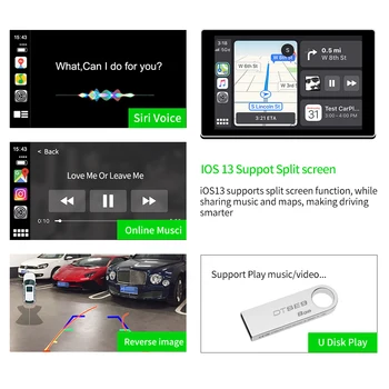Carlinkit 2.0 WI-fi Bezdrátová Apple Carplay Android auto Auto Dovybavení Pro Mercedes NTG5.0-2018 Podporu Reverzní Fotoaparát, Mapy