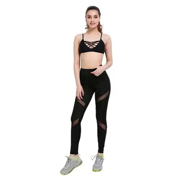 CHRLEISURE Ok Legíny Ženy Sexy Fitness Workout Cvičí Push Up Kalhoty Elastický prodyšný Patchwork Vysokým Pasem Legíny