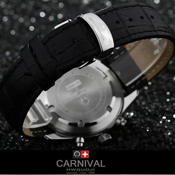 Chronograf stopky světelný vodotěsné vojenské potápění běží sportovní luxusní značky pánské quartz hodinky z pravé kůže popruh
