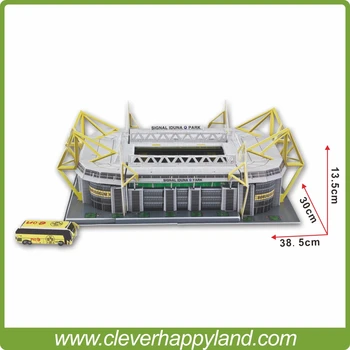 Chytrý&Šťastný 3d puzzle model Westfalen stadionu Provinz Westfalen BorussiaDortmund suvenýr materiál papír