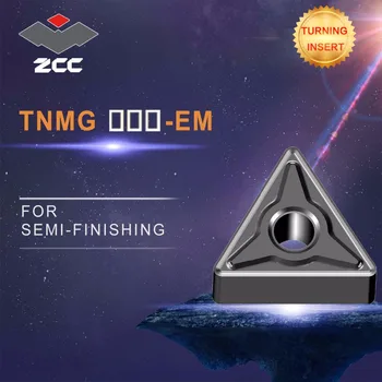 Cnc vložky 10pcs/lot TNMG160404-EM TNMG160408-EM soustruh řezné nástroje povlakem ze slinutého karbidu soustružení inserts oceli dokončovací