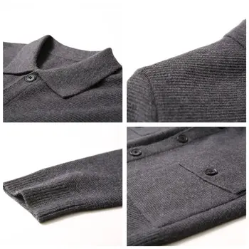 COODRONY Značky Svetr Muži Streetwear Móda Svetr Kabát Muži Podzim Zimní Teplé Kašmírový Vlněné Svetr Muži S Pocket 91104