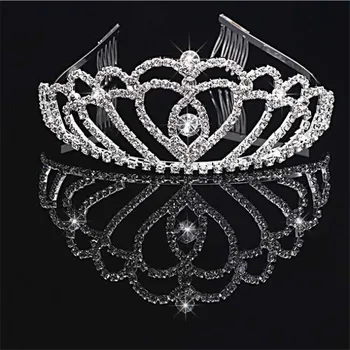 Crystal Svatební Diadém Koruny Hairbands Pro Princezna nevěsta Čelenka Baby Girls Krásné Ozdoby do Vlasů Svatební vlasy šperky