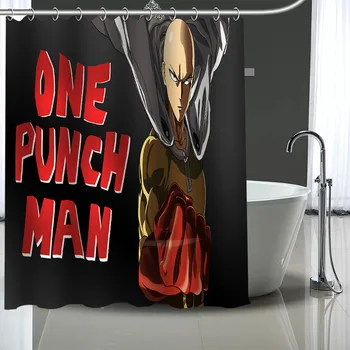 Custom One Punch Man Sprchový Závěs Moderní Tkaniny Vana Závěsy Home Decor Záclony Více Velikost Vlastní obrázek