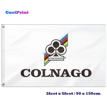 CustPrint 3x5 Metrů Itálie Kolo Colnago Vlajky Polyester Banner s 2 Průchodky