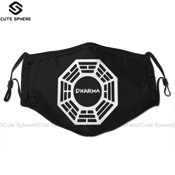 Dharma Ústa Tváře Masky Dharma Logo Jednotné Obličejové Masky Cool Módní s 2 Filtry pro Dospělé