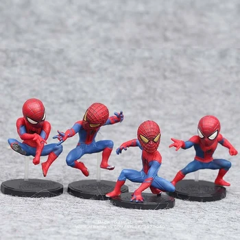 Disney Marvel Avengers spider 6ks/sada 8cm Akční Obrázek Anime Mini doll Dekorace PVC Kolekce Figurka Hračka model dárek