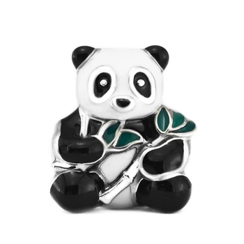 DIY Korálky Sweet Panda Kouzlo Smíšené-Smalt Hot Prodej Šperky se Hodí Originální Přívěsky 925 Stříbrné Náramky, Korálky Pro Výrobu Šperků