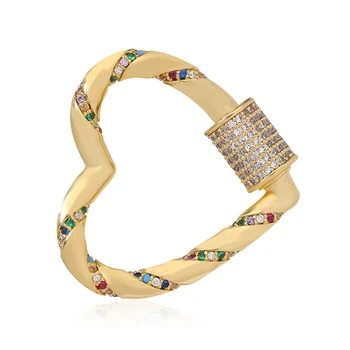DIY Výrobu Šperků Náhrdelník Pro ženy Nové Módní Populární Visící Řetěz Zámek Spirála Hook Spony Pro Náramky Ručně Příslušenstv