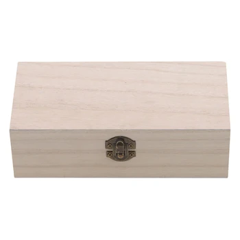 Domácí Úložný Box Z Přírodního Dřeva S Víkem Zlatý Zámek Organizátor Ruční Řemeslné Šperky Případě Dřevěné Krabici Rakev Domů