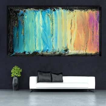 Dropshipping ručně malované Nástěnné Plátno Barevné Abstraktní olejomalba Obrazy na Stěnu abstraktní olejomalba pro Obývací Pokoj ložnice