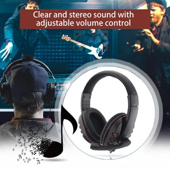 Drátová Sluchátka 3,5 mm Gaming Headset Sluchátka, Sluchátka, Hudební, Mikrofon, Pro PS4, Play Station 4 Hra PC Chat fone de ouvido