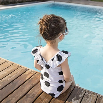 Dívka plavky jednodílné Děti plavky Vysoce kvalitní Dětské plavky Plážové oblečení