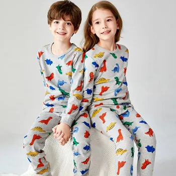 Děti Pyžama 2020 Podzim Zima Dívky Chlapci oblečení na Spaní noční Prádlo Dětské Oblečení Zvíře Karikatura Pyžamo Bavlněné dětské Pyžamo